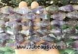 TRBS52 15 inches 11*22mm - 12*25mm faceted teardrop amethyst beads