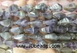 TRBS53 15 inches 11*22mm - 12*25mm faceted teardrop dogtooth amethyst beads