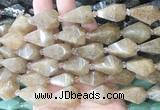 TRBS58 15 inches 11*22mm - 12*25mm faceted teardrop quartz beads