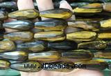 TRBS74 15 inches 10*30mm faceted teardrop yellow tiger eye beads wholesale