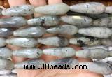 TRBS79 15 inches 10*30mm faceted teardrop labradorite beads wholesale