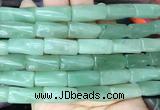 TWBS06 15 inches 9*20mm twist column green aventurine gemstone beads