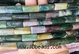 TWBS08 15 inches 9*20mm twist column indian agate gemstone beads