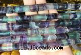 TWBS19 15 inches 9*20mm twist column rainbow fluorite gemstone beads