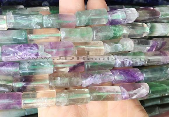 TWBS20 15 inches 9*20mm twist column fluorite gemstone beads