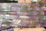 TWBS21 15 inches 9*20mm twist column fluorite gemstone beads