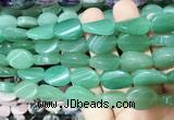 TWBS26 15 inches 13*18mm twist oval green aventurine beads wholesale