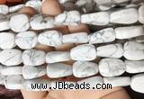 TWBS31 15 inches 13*18mm twist oval white howlite beads wholesale