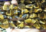 TWBS33 15 inches 13*18mm twist oval yellow tiger eye beads wholesale