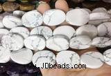 TWBS43 15 inches 18*25mm twist oval white howlite beads wholesale