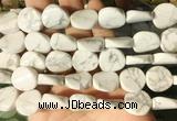 TWBS57 15 inches 16mm twist coin white howlite beads wholesale