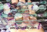 TWBS60 15 inches 16mm twist coin fluorite beads wholesale