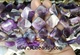 TWBS82 15 inches 16mm twist diamond amethyst beads wholesale